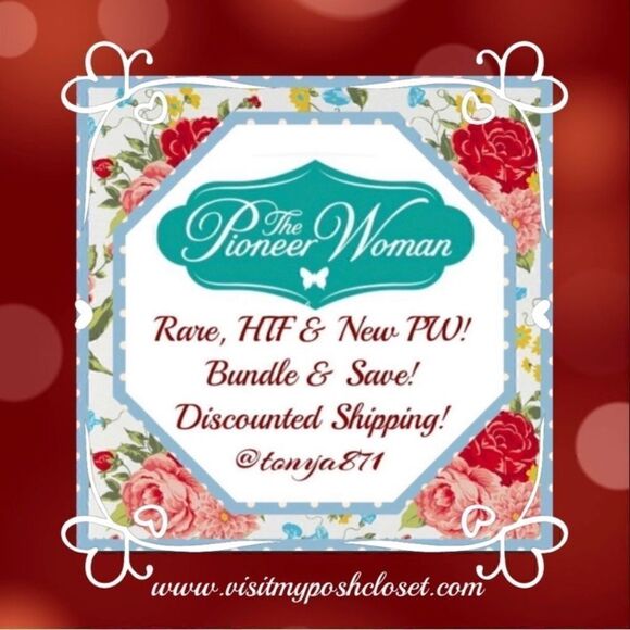 🦋 New Pioneer Woman Cow Red Gingham Salad Plates, Set of 4 - Picture 2 of 5